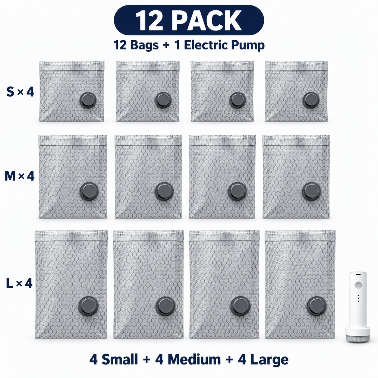 12 Bags + Electric Pump